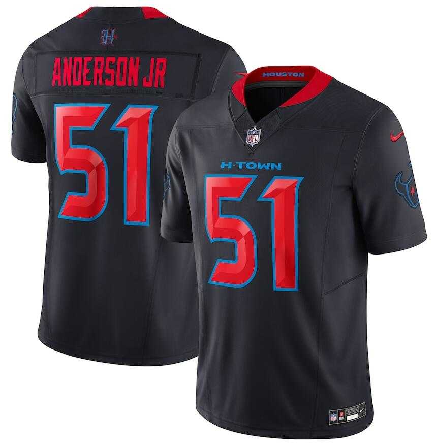 Mens Houston Texans #51 Will Anderson Jr. Navy 2024 2nd Alternate F.U.S.E Vapor Football Stitched Jersey Dzhi